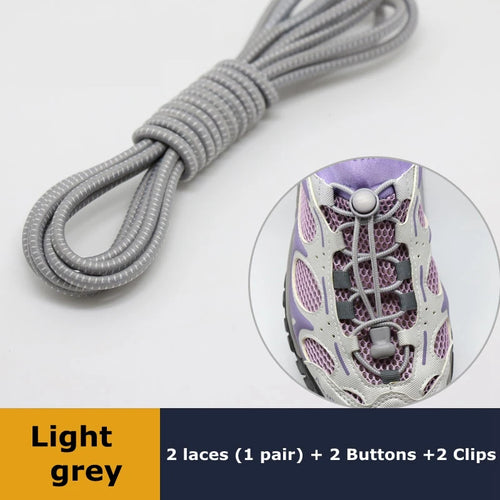1 pares Lazy Laces Sneaker ShoeLaces Elastic Shoe Laces Shoe 