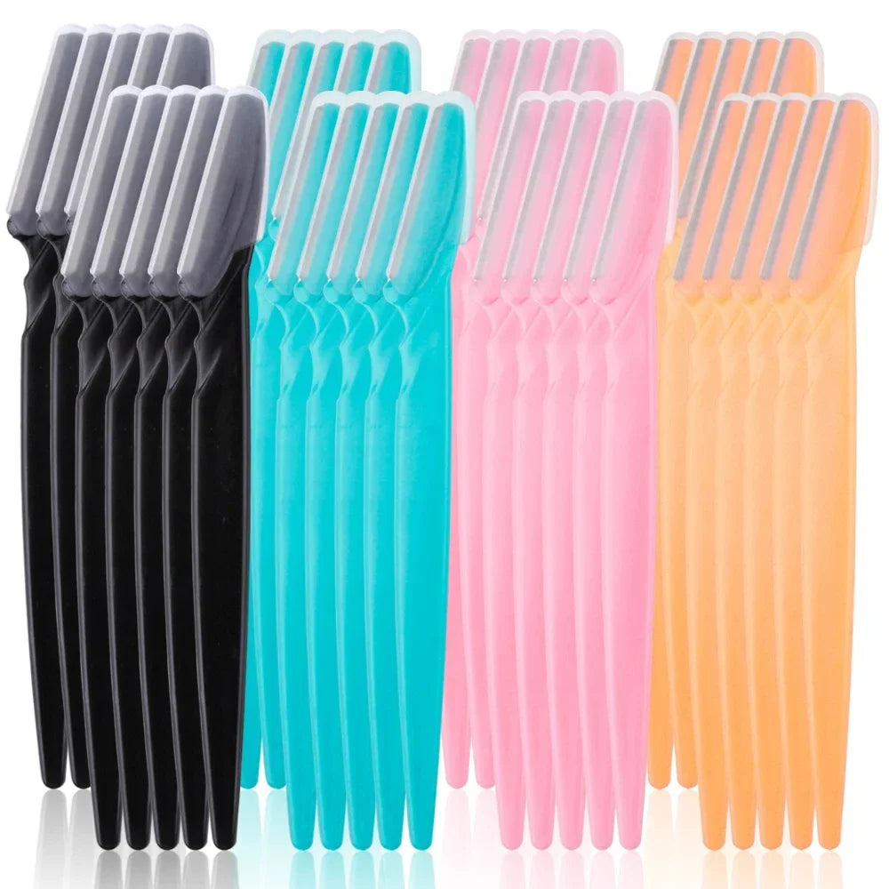 10Pcs Eyebrow Trimmer Blade Women Face Shaver Portable Eye Brow