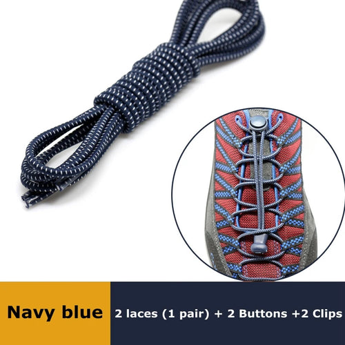 1 pares Lazy Laces Sneaker ShoeLaces Elastic Shoe Laces Shoe 
