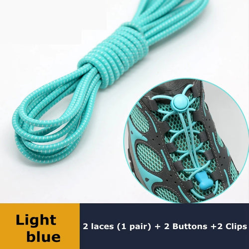 1 pares Lazy Laces Sneaker ShoeLaces Elastic Shoe Laces Shoe 