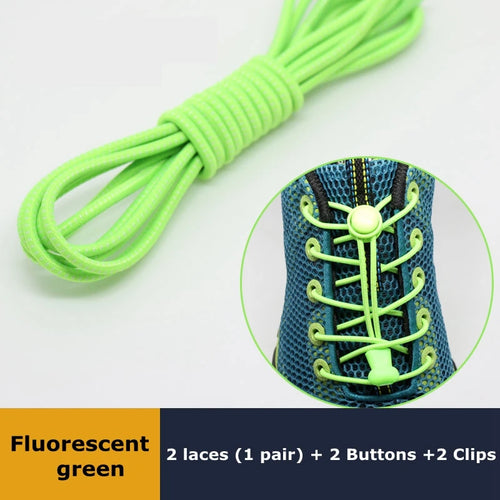 1 pares Lazy Laces Sneaker ShoeLaces Elastic Shoe Laces Shoe 