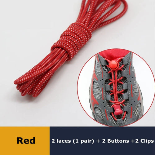 1 pares Lazy Laces Sneaker ShoeLaces Elastic Shoe Laces Shoe 