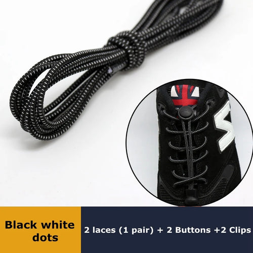 1 pares Lazy Laces Sneaker ShoeLaces Elastic Shoe Laces Shoe 