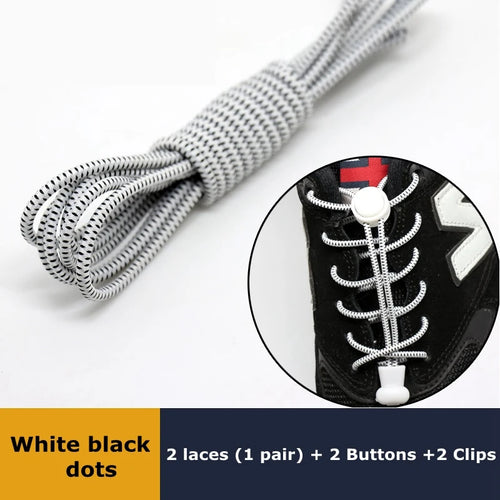 1 pares Lazy Laces Sneaker ShoeLaces Elastic Shoe Laces Shoe 