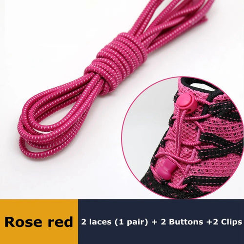 1 pares Lazy Laces Sneaker ShoeLaces Elastic Shoe Laces Shoe 