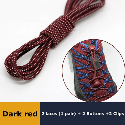 1 pares Lazy Laces Sneaker ShoeLaces Elastic Shoe Laces Shoe 