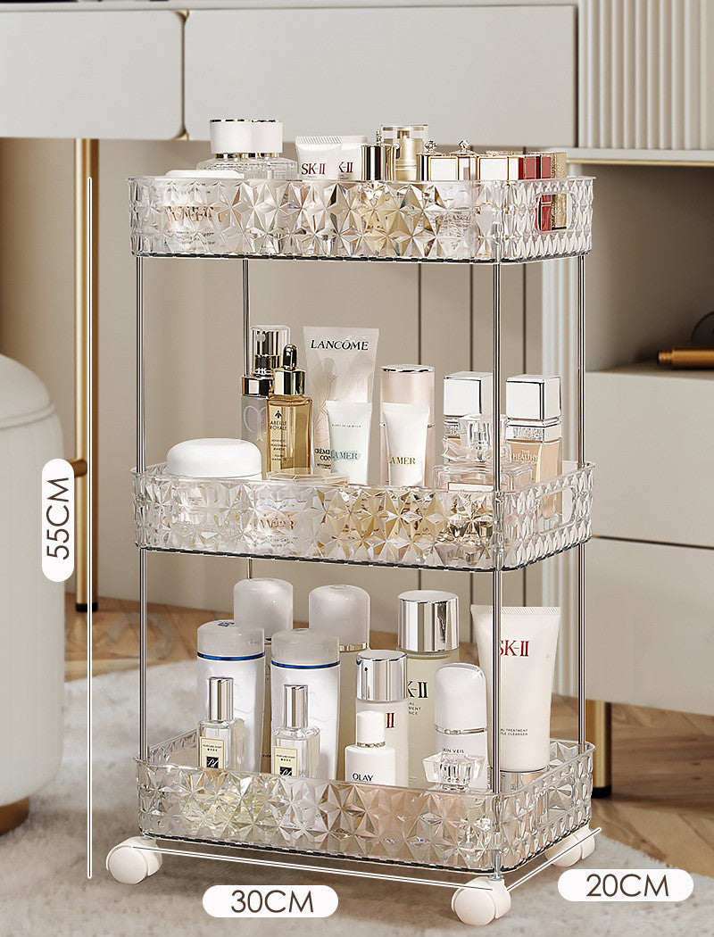 Light Luxury Bathroom Floor Trolley – Mobile Gap Storage Rack