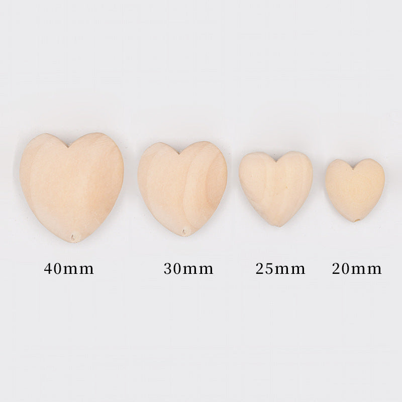 DIY Accessories 20-40MM Wooden Heart – Craft, Decoration, and Handmade Projects
