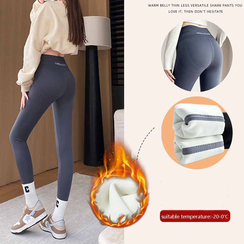 Winter Warm Thickened Leggings – Women’s Thermal Yoga Pants with Butt Lift