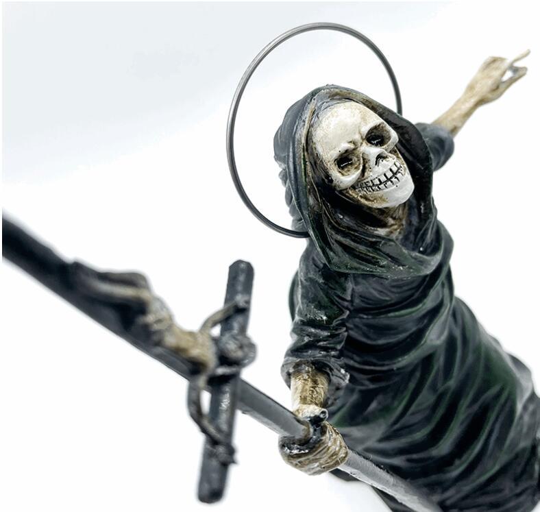 Halloween Resin Painted Black Robe Wizard Ornaments