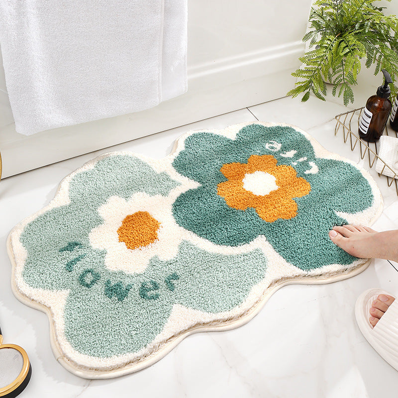 Cartoon Household Bathroom Mats – Absorbent Non-Slip Floor Rugs
