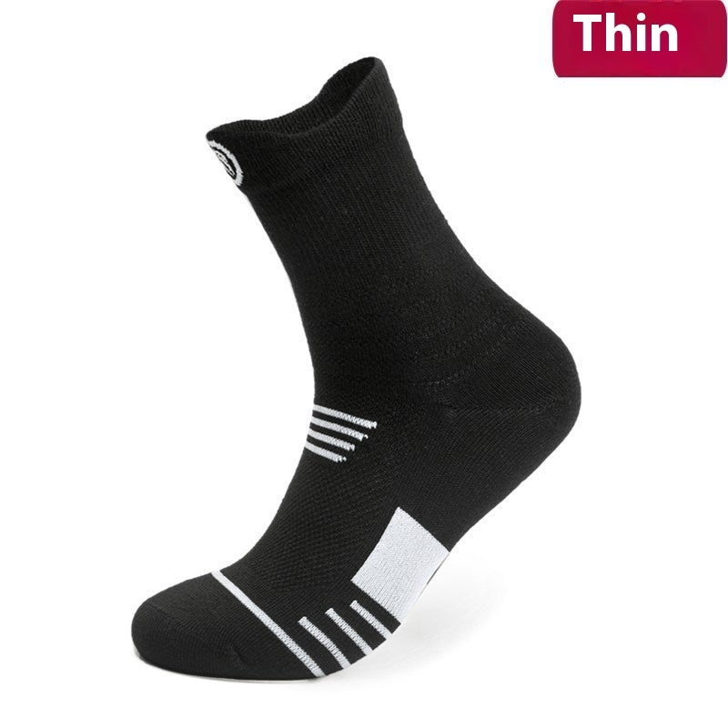 Men's Running and Basketball Socks with Thick Towel Bottom
