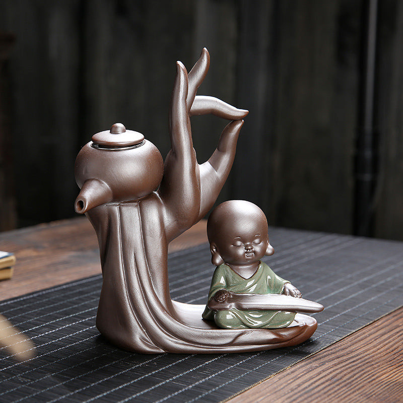 Ebony Ceremony Utensils Purple Sand Tea Set