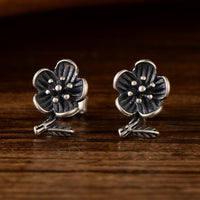 Retro Lotus Ear Studs