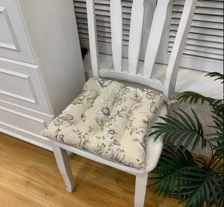 Home Thickened Seat Cushion With Non-slip Straps