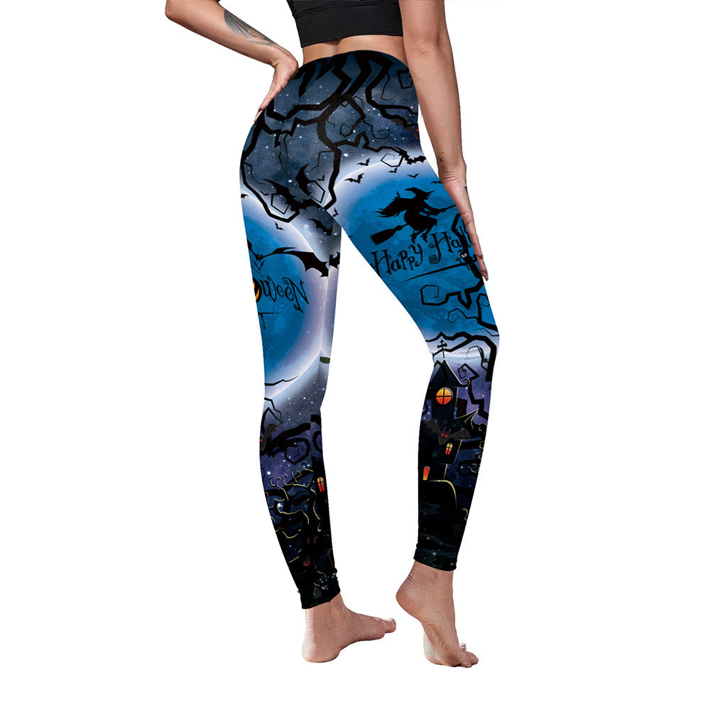Women's Halloween Bat Elastic Leggings