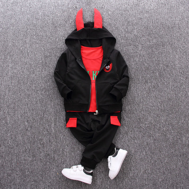 Boys Three Piece Suit Polyester Regular Fit For Autumn
