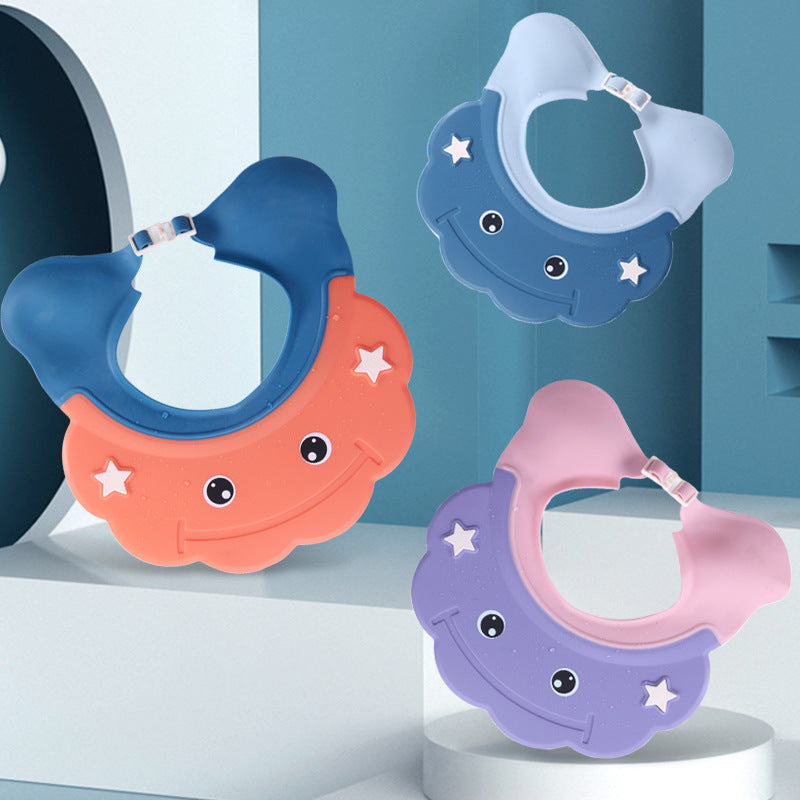 SplashGuard Adjustable Baby Shampoo Cap – Soft Bath Visor for Tear-Free Washing