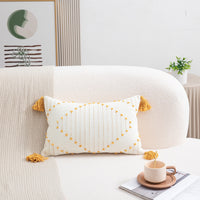 Yellow flower cut waist pillow