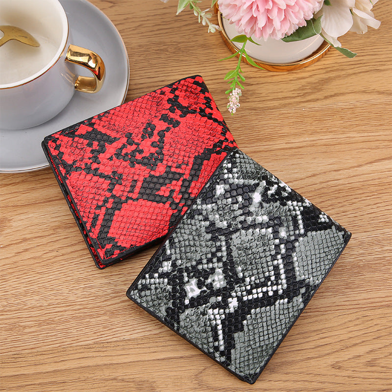 Men's Slim PVC Wallet Retro Creative Printing Pattern