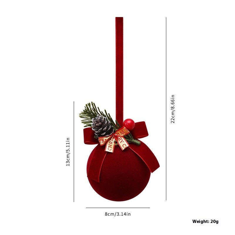 Jingling Bell Decorative Pendant Window Flocking Ornaments