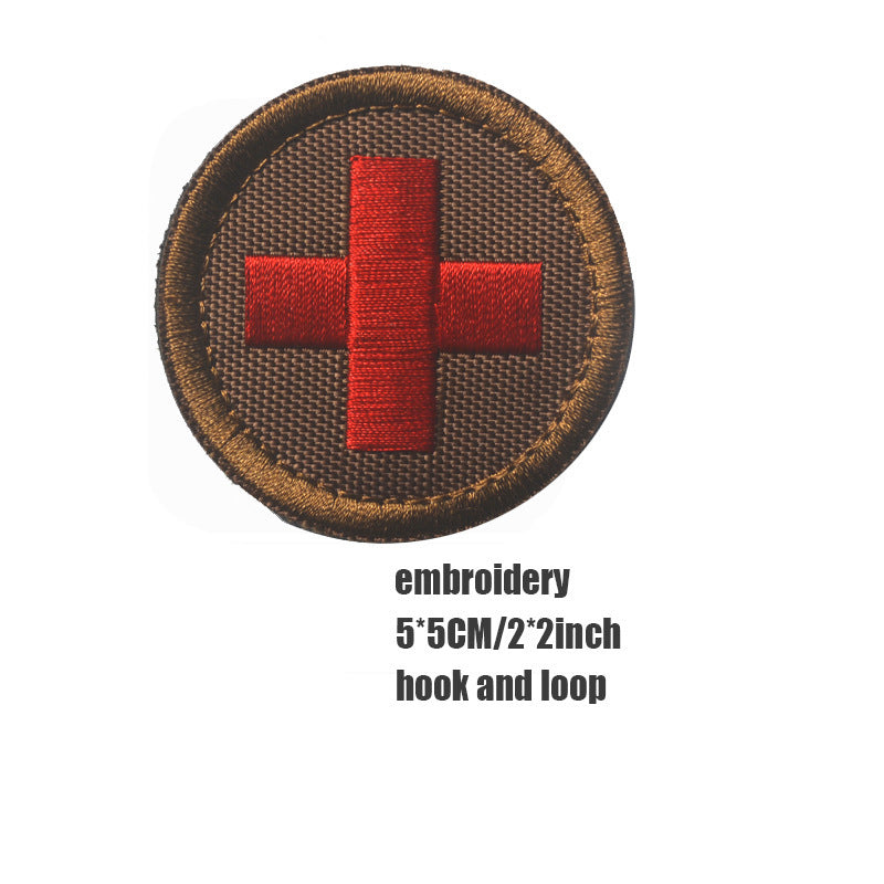 Cross Tactical Medical Badge Emergency Rescue Backpack Chapter Embroidery Velcro Label