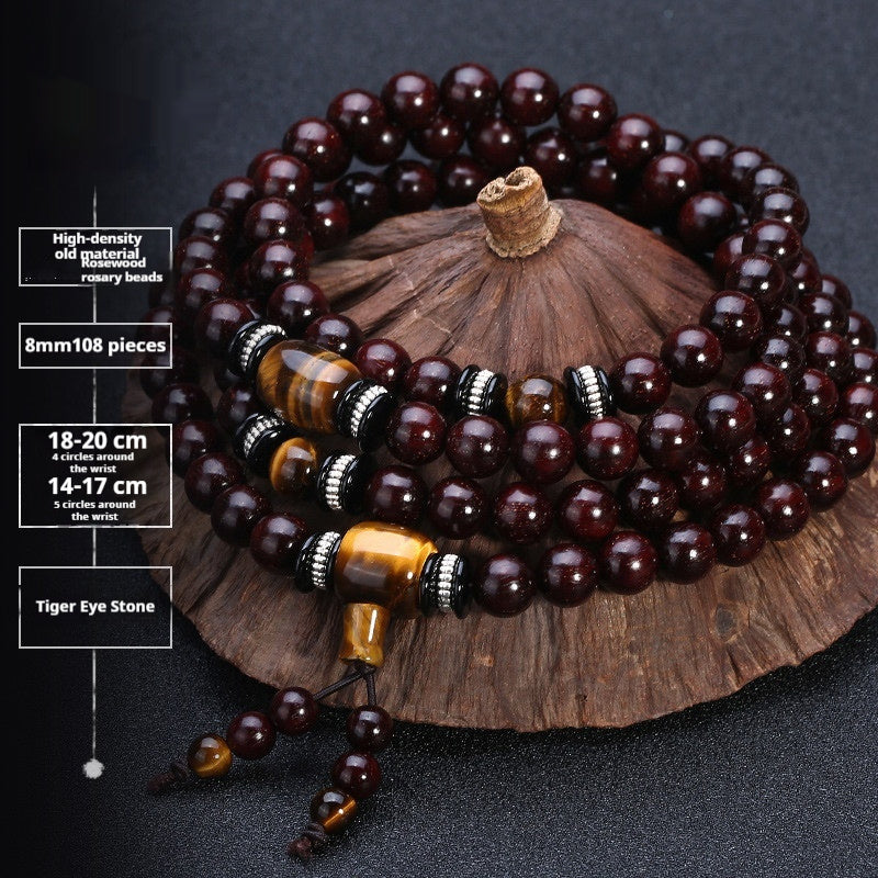 Pterocarpus Santalinus Bracelet Men's 108 Beads
