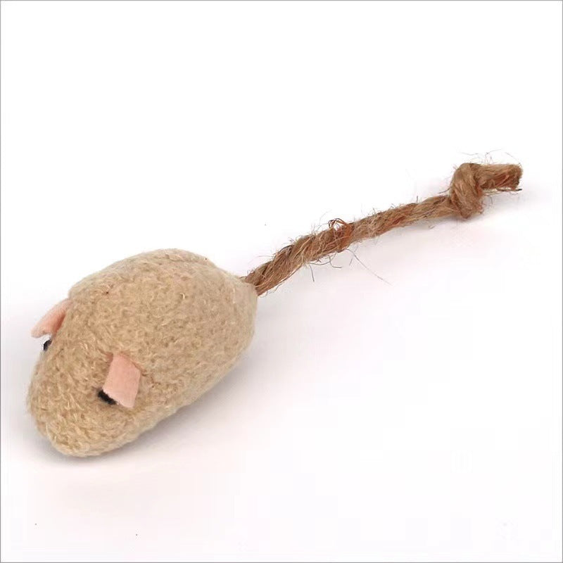 Cat Toy Simulation Little Mouse Self-happiness Mint Toy Scratch-resistant Plush Pet Supplies