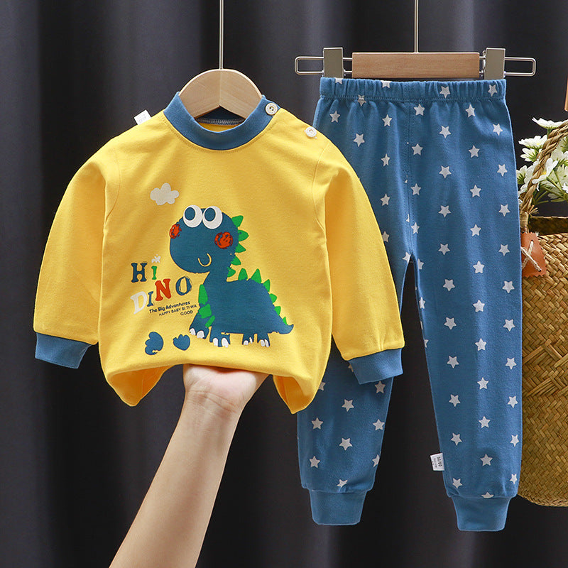 Unisex Kids Casual Two Piece Cotton Rainbow Set Relaxed Fit