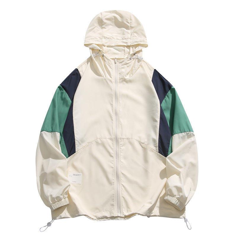 Color Matching Sun Protection Clothing Thin Outdoor UPF50 Couple Jacket