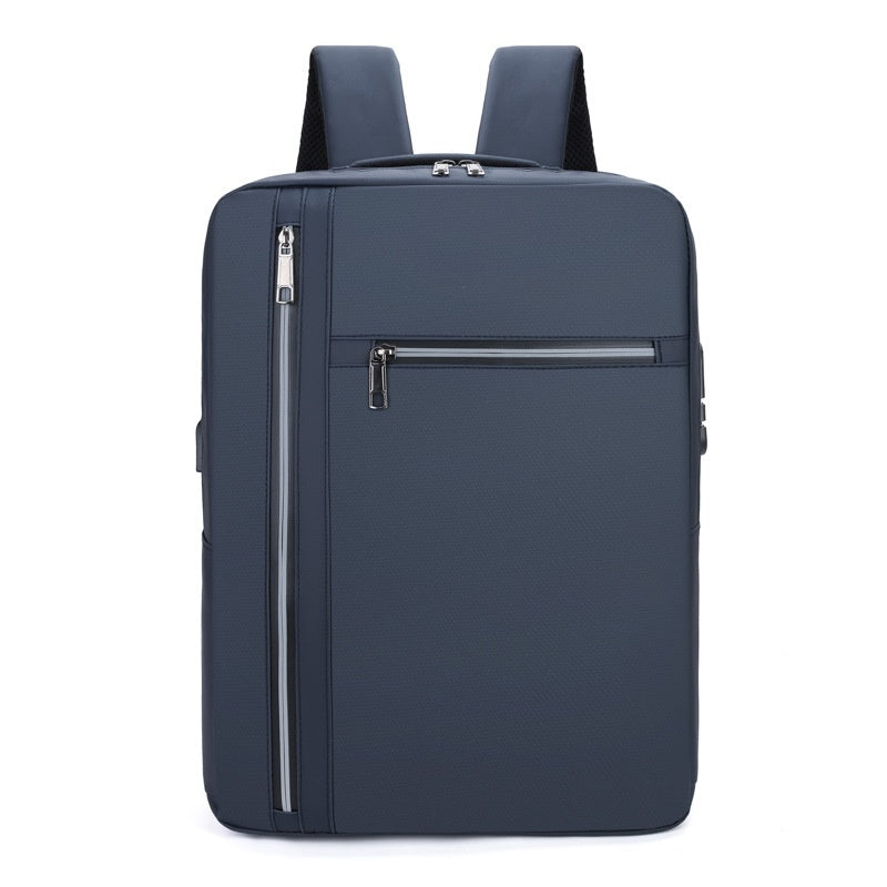 Men's Anti Theft Backpack Password Lock Solid Polyester