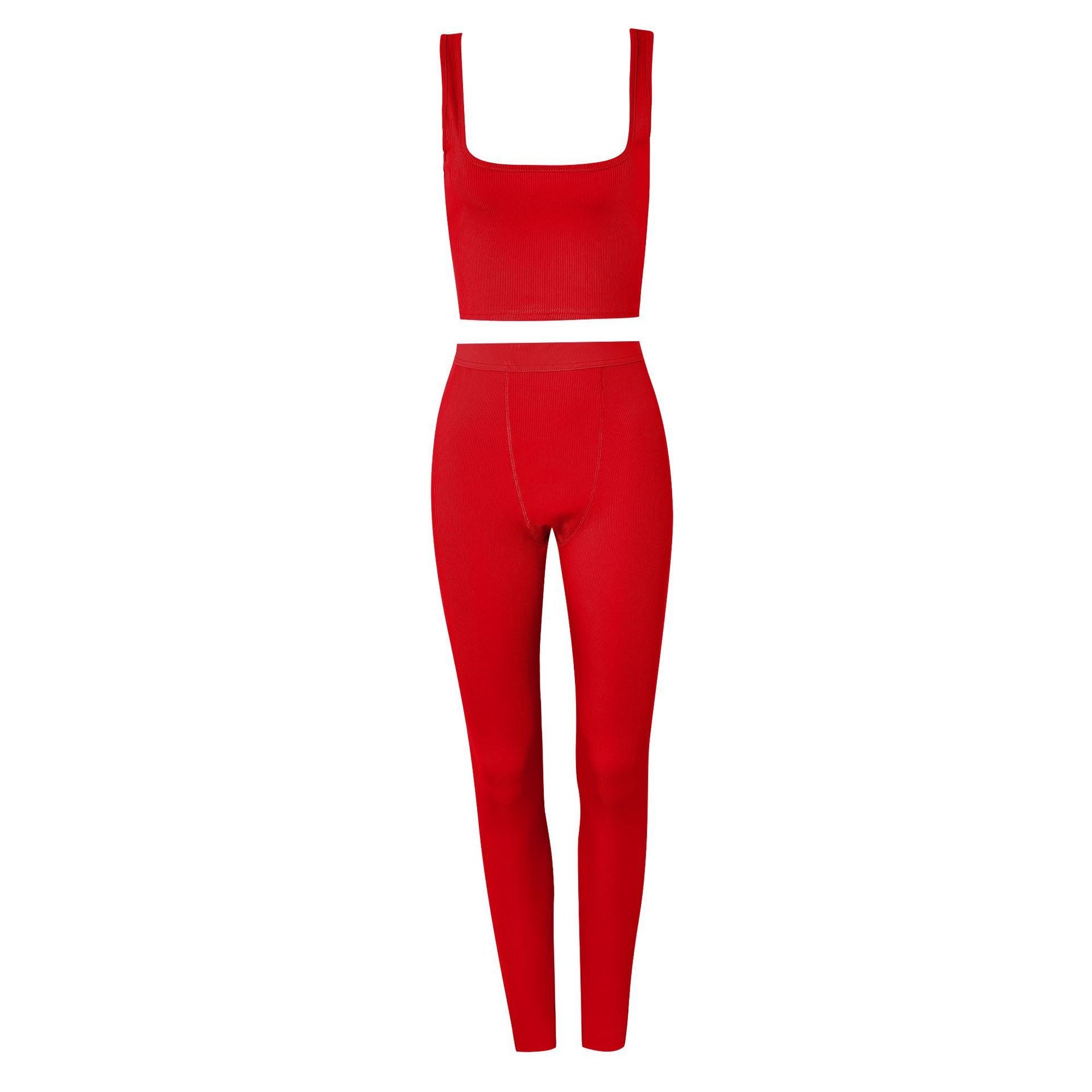 Women’s Seamless Tank Top and High-Waist Leggings 2-Piece Set