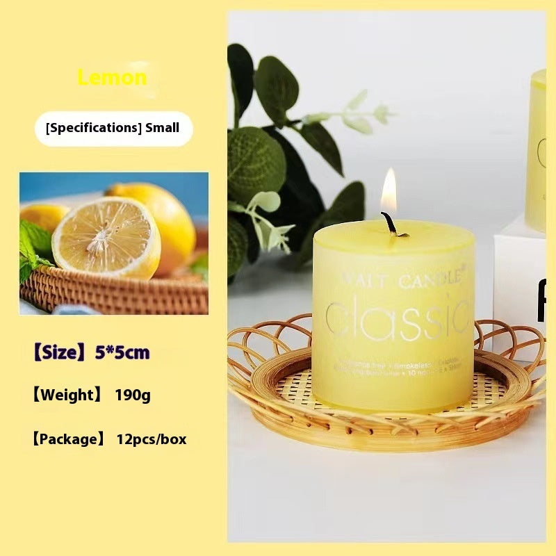 Cylindrical Aromatherapy Candles Smokeless Colorful Scented Candle with Brilliant Fragrance