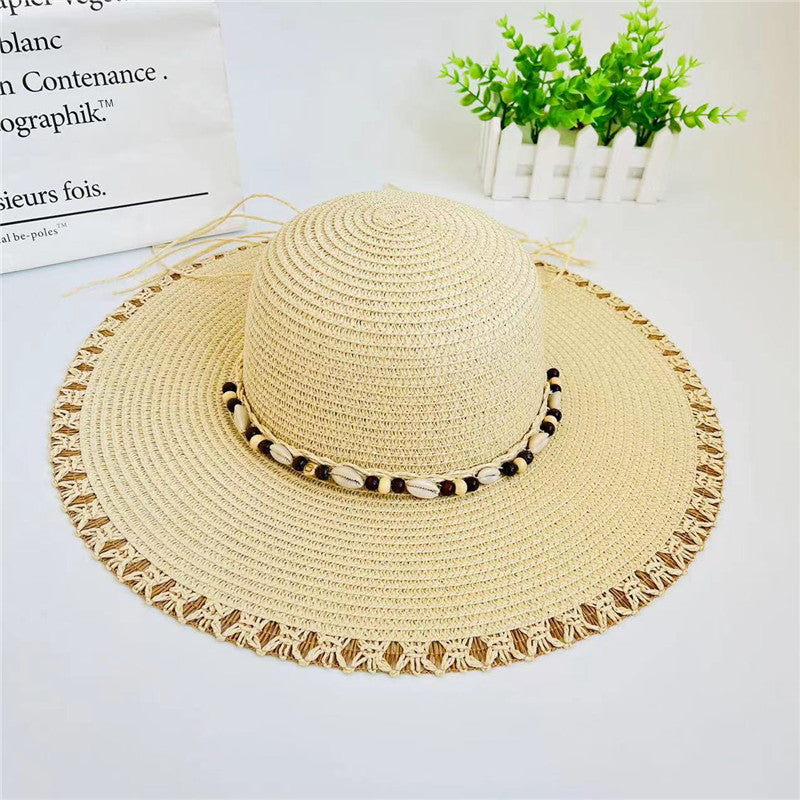 Women's Summer Beach Vacation Sun Protection Big Brim Straw Hat