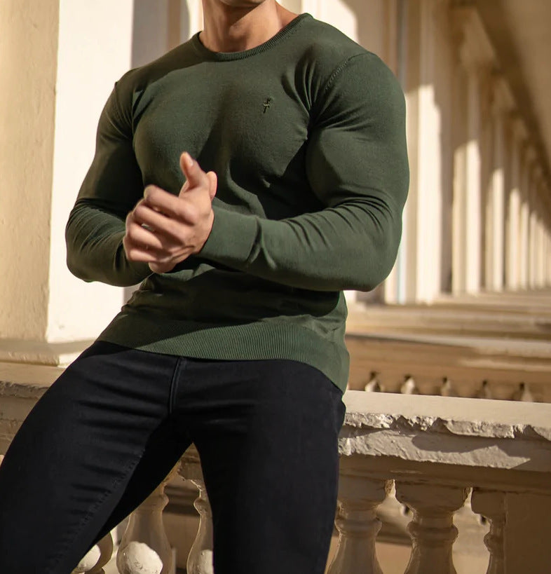 Men's Knitted Embroidered T-shirt