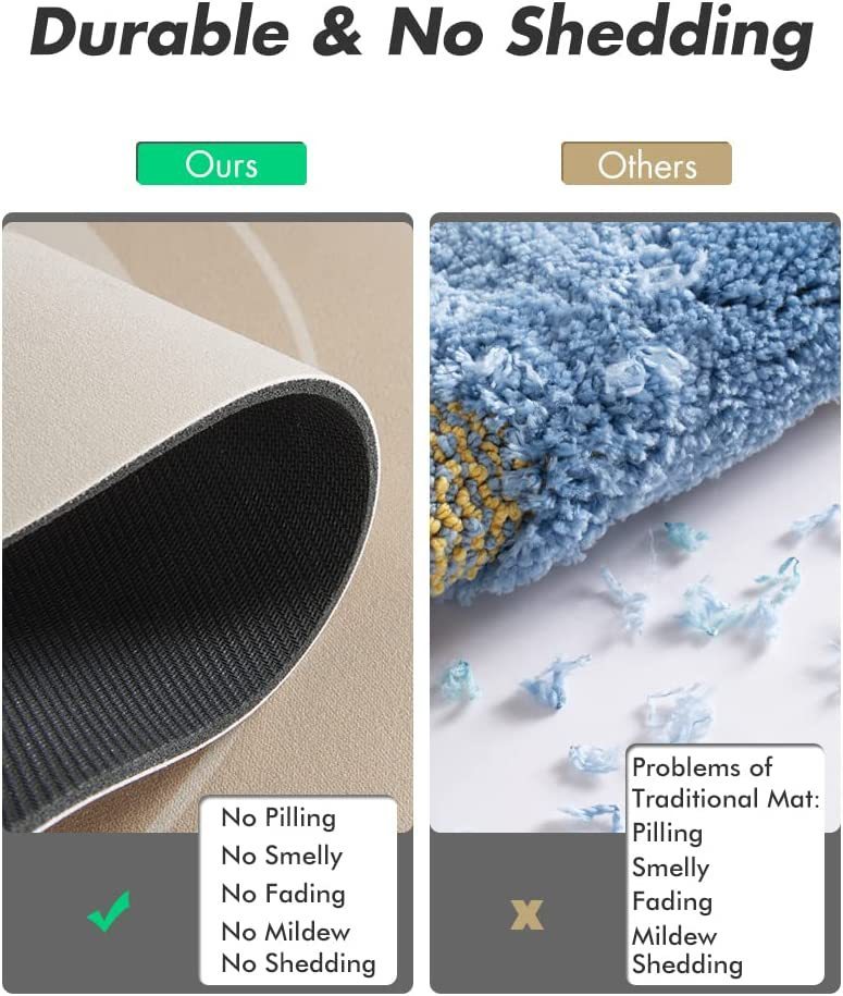 Absorbent Quick-Dry Diatom Mud Bathroom Carpet – Soft Upholstery Rug