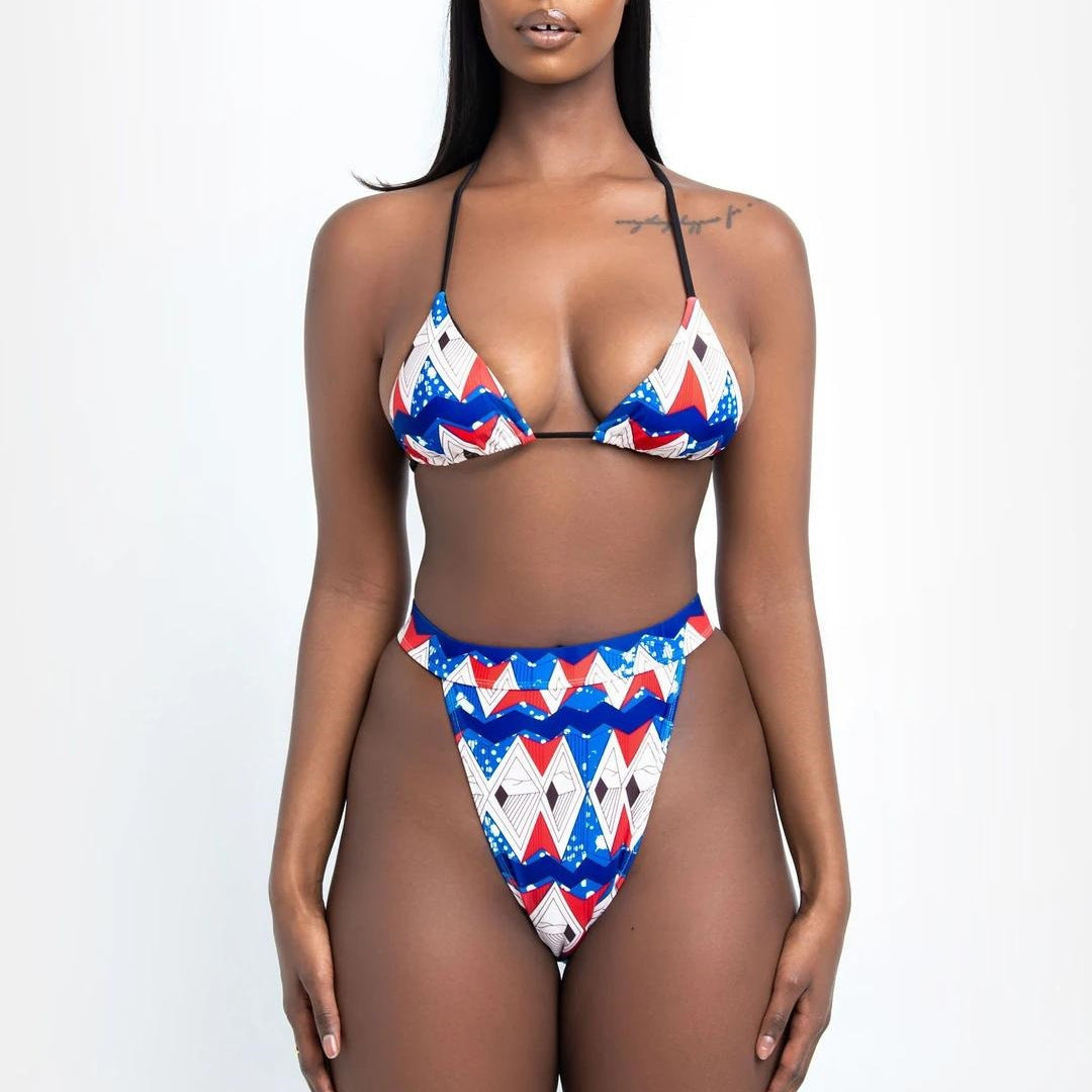 Sexy Women’s Bikini Set – Polyester Swimwear with Chiffon Lining
