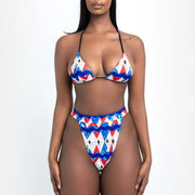 Sexy Women’s Bikini Set – Polyester Swimwear with Chiffon Lining