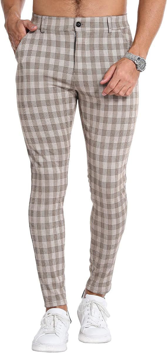 Men’s Slim Fit Suit Pants – Lightweight Summer 3D Printed Trousers