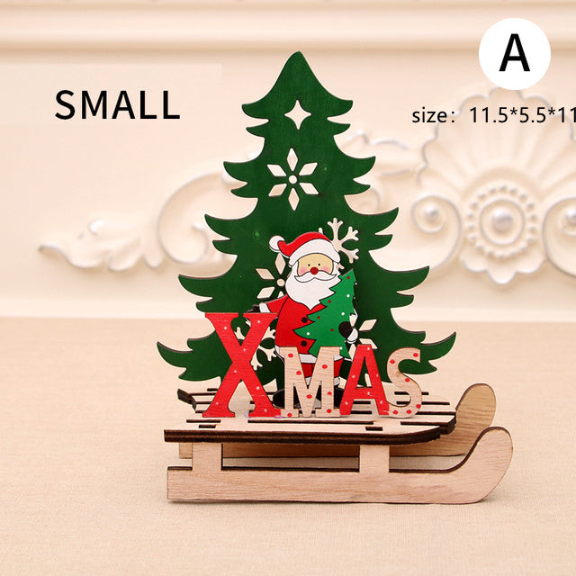 Christmas Decorations Wooden Celebrity Gift Box Ornaments For The Elderly