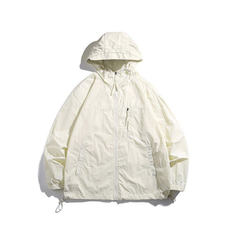 Unisex Ice Silk Hooded Jacket – UPF50 Sun Protection Outdoor Wear
