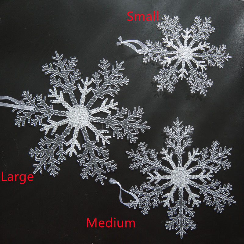 Acrylic Transparent Snowflake Christmas Tree Hanging Decoration