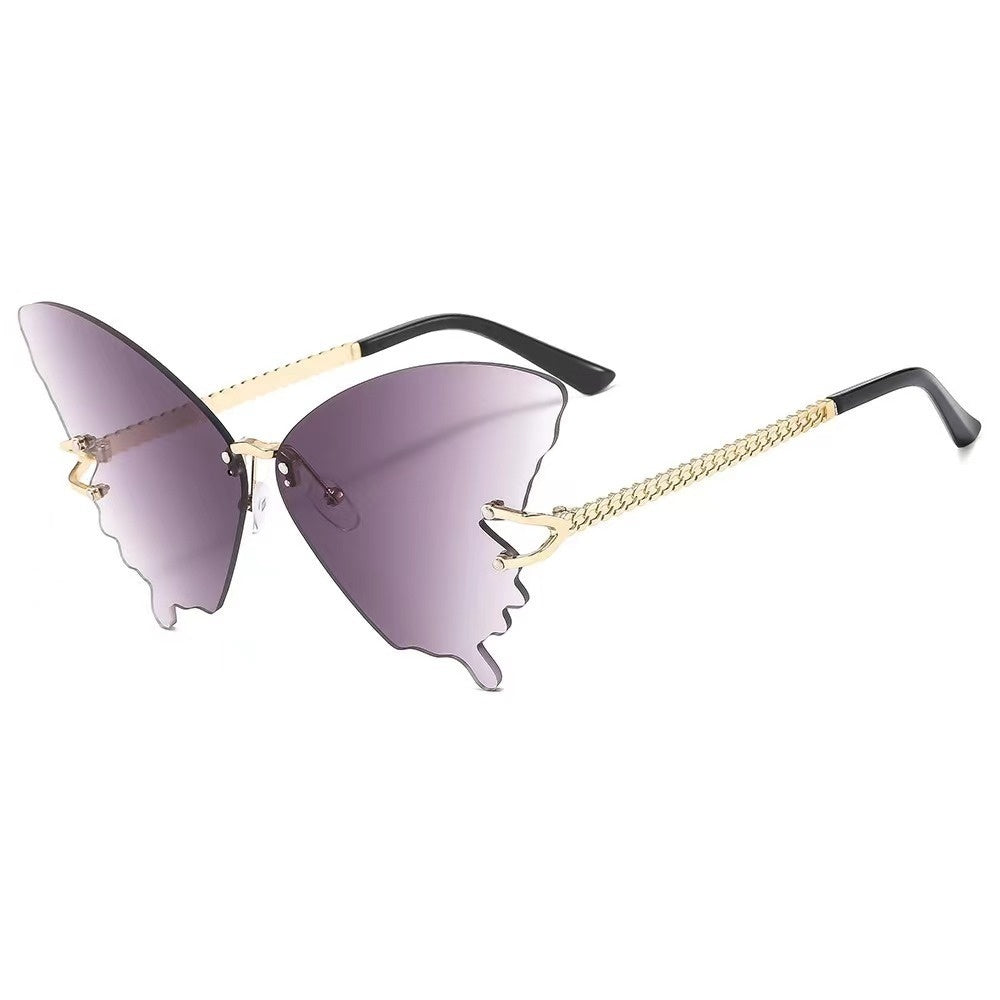 New Butterfly Sunglasses for Women – Fashion Large Rim Gradient Color Shades