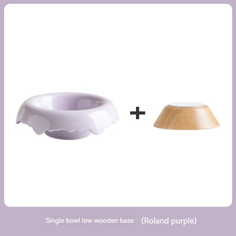 High Leg Ceramic Cat Food Bowl