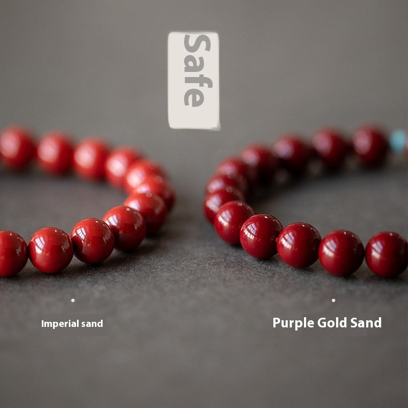 Cinnabar Hetian Jade Beads Cinnabar Bracelet