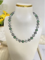 Crystal Pearl Copper Necklace