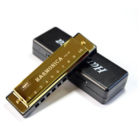 Titanium Copper Core 10 Holes Blues Harp Student Children Early Education Educational Orff Musical Instrument Toy Harmonica