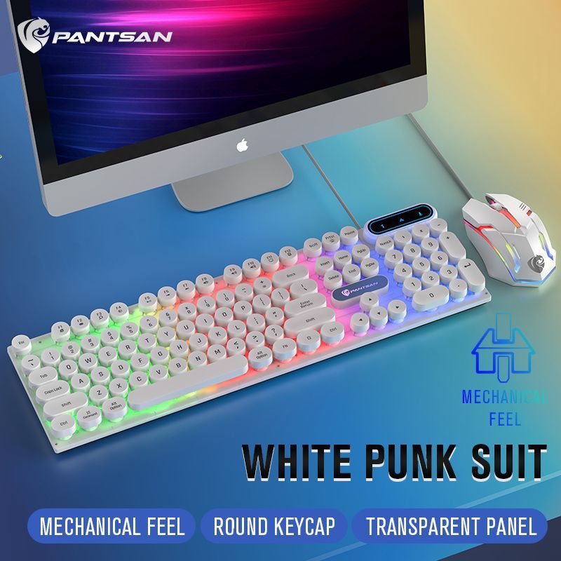 Wired Keyboard & Mouse Set – Full-Size Office Combo, Plug-and-Play USB