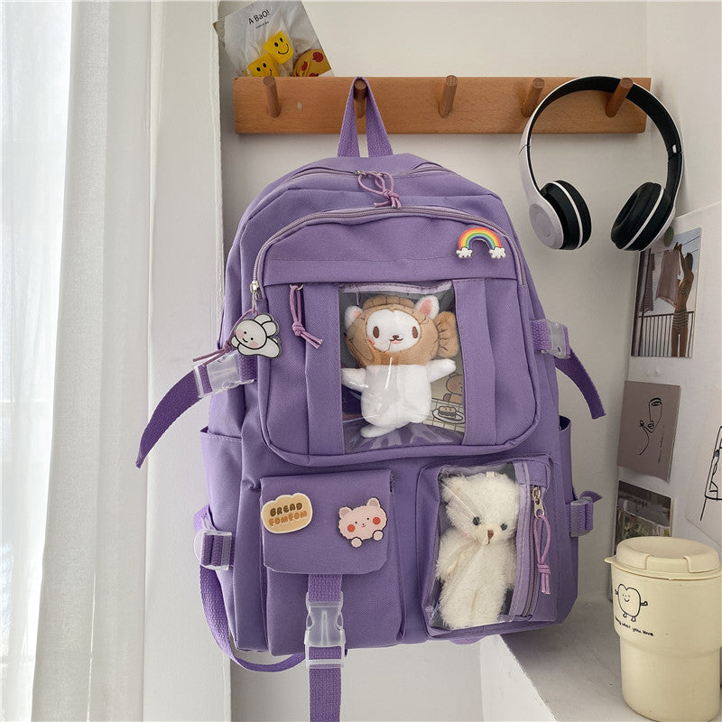 Large Capacity Student Backpack – High School Travel School Bag