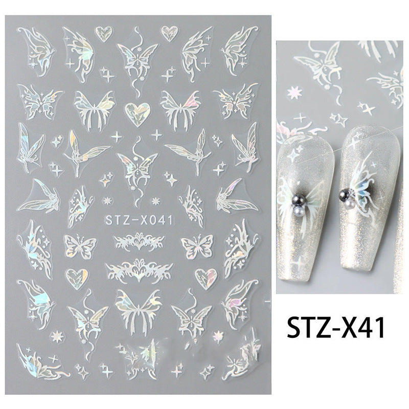 Nail Sticker Liquid Butterfly Dark Gilding